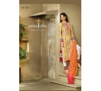 Asim Jofa Luxury Lawn Collection 2016 Original - 03 Pcs Suit AJL12-B